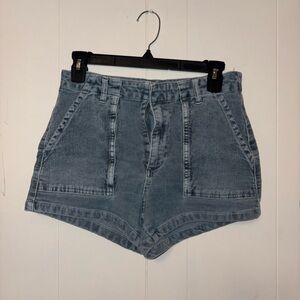Forever 21 High Waist Blue Denim Shorts